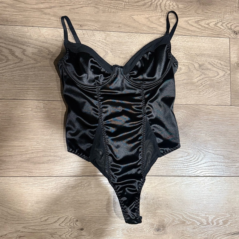 Satin mesh bodysuit